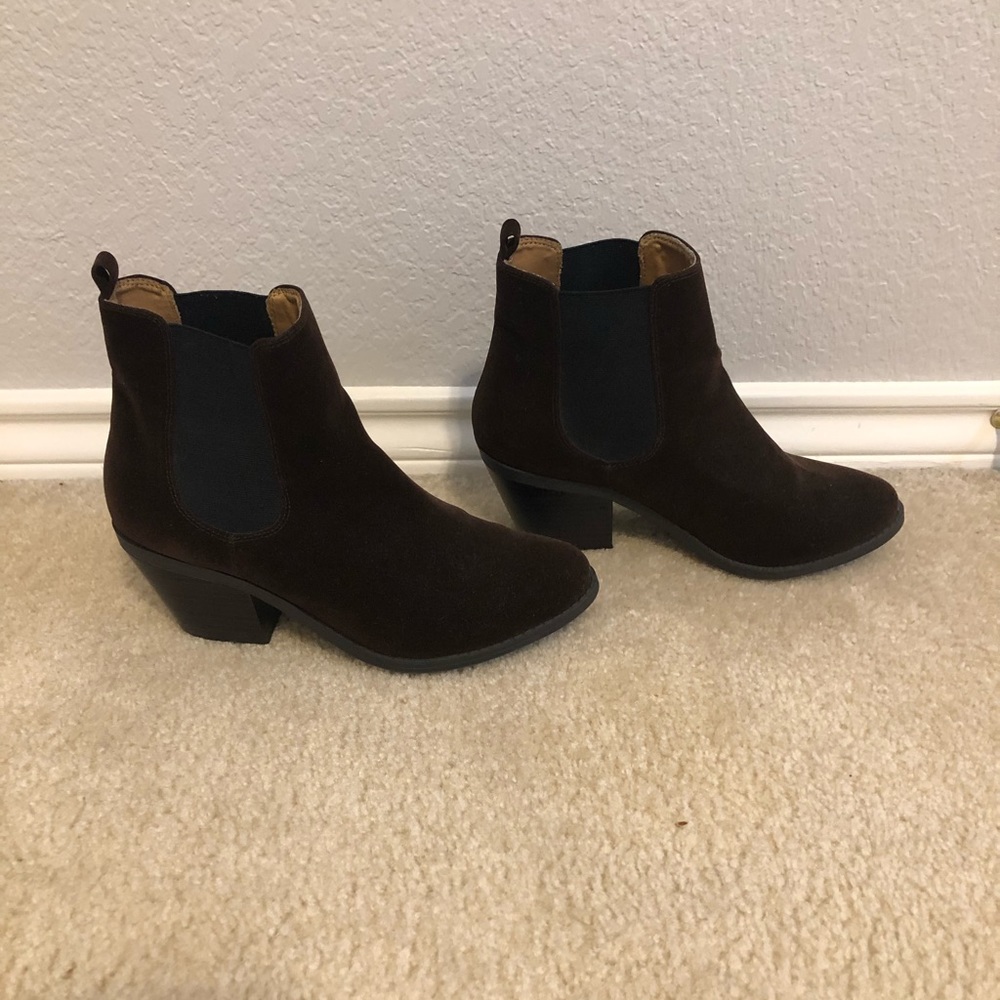 Brown Velvet booties